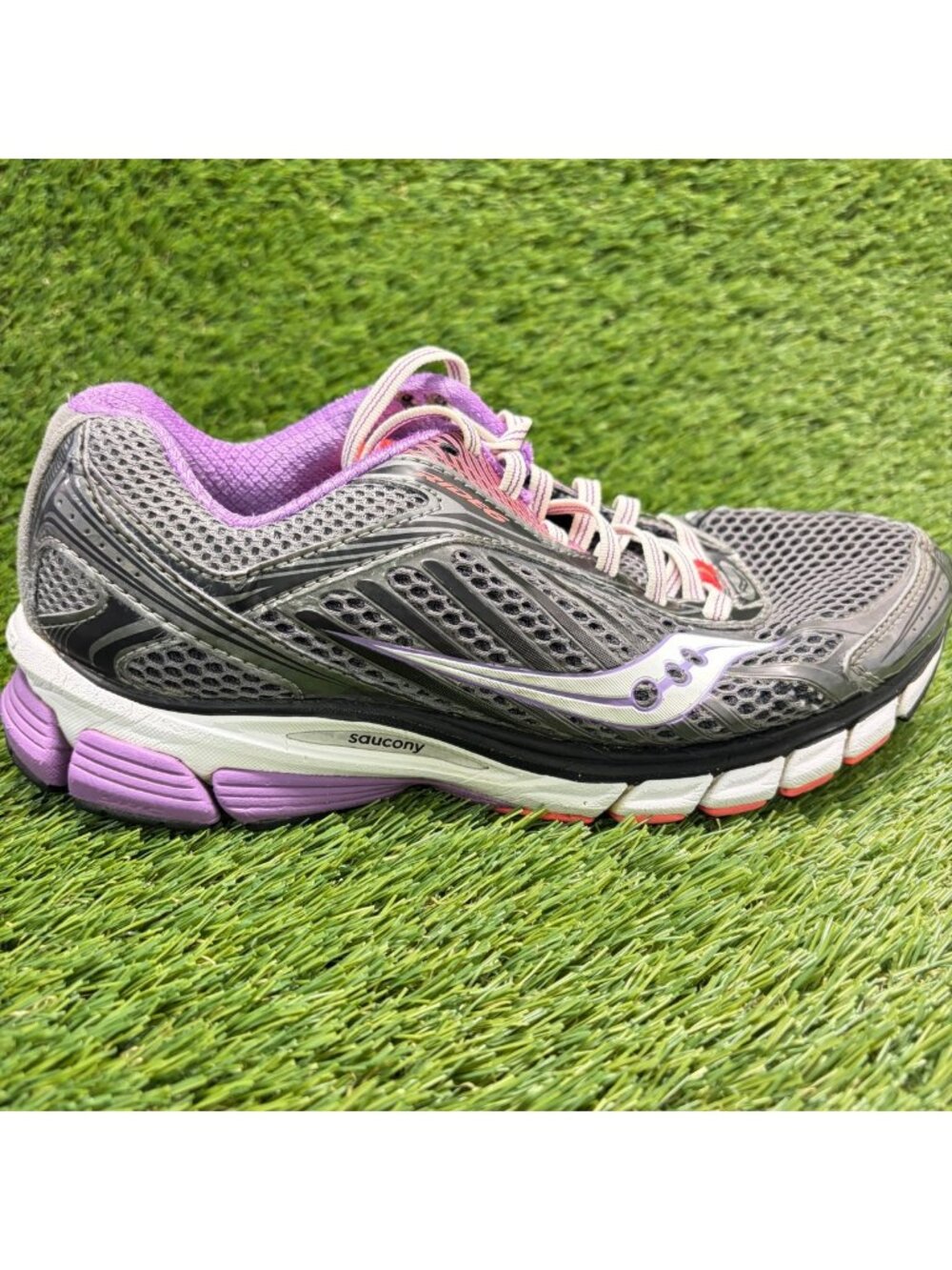 Saucony PowerGrid Ride 6 Womens Size 9.5D Gray Athletic Running Shoes Sneakers